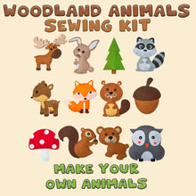 Load image into Gallery viewer, WOODLAND ANIMAL SEWING KIT