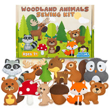 Load image into Gallery viewer, WOODLAND ANIMAL SEWING KIT