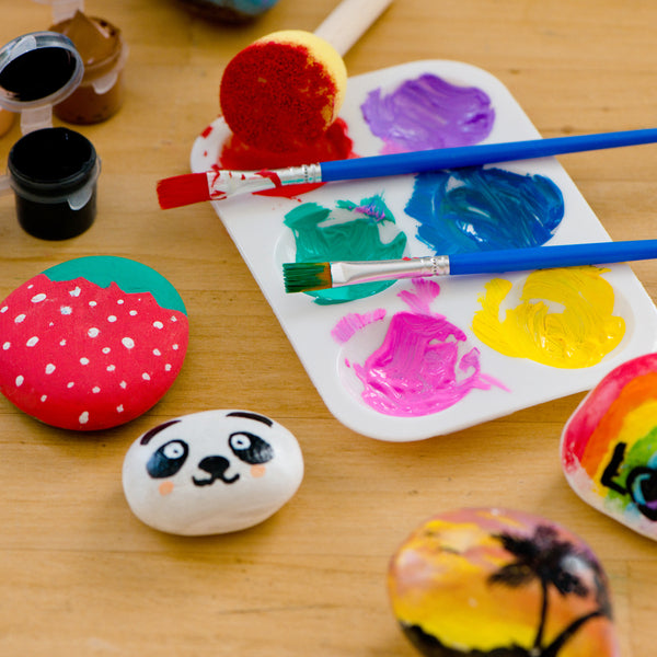 Rocks for Painting, 12 Pcs Rock Painting Kit for Kids, River Rocks for  Painting, Painting Rocks Kit for Girls Boys Ages 4-6, 6-8, 8-12, Rock  Painting